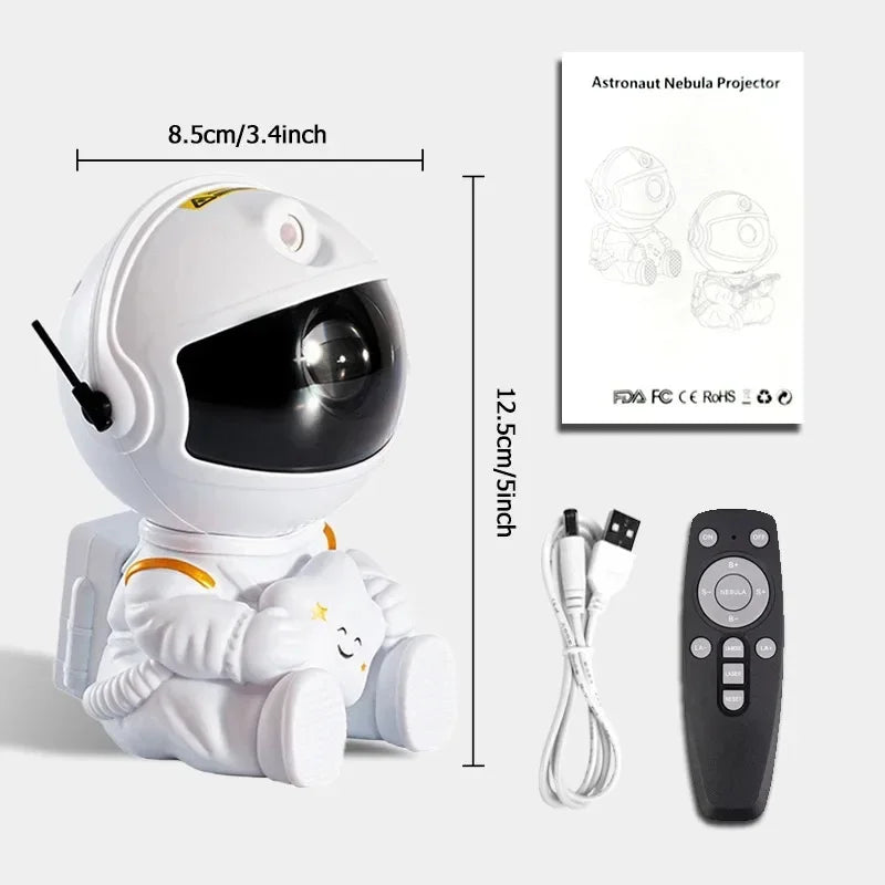 Galaxy Star Projector Night Light Astronaut Space Ceiling LED Lamp for Bedroom Home Decor Kids Gift - Starry Nebula Projector
