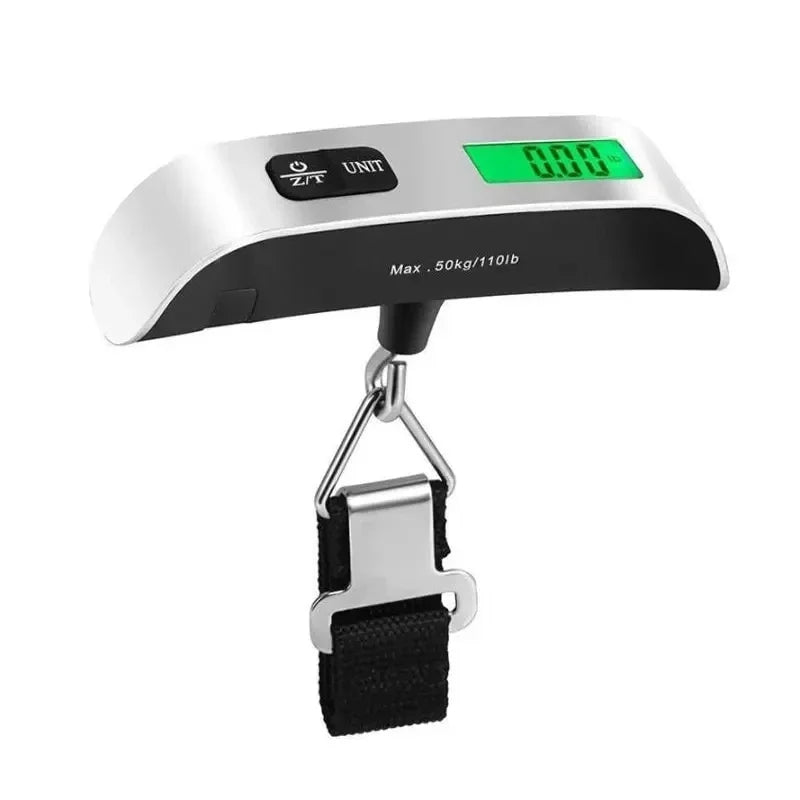 50kg Portable Hanging Scale Electronic Hand Luggage Scale Digital Display Suitcase 110lb Travel Baggage Bag Weighing Tools