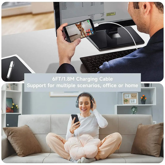 100W USB-C to USB-C Fast Charging Cable — Works with Huawei, Samsung, Pixel, Xiaomi & Android (1m / 1.5m / 2m)
