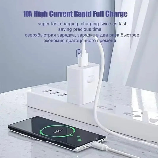 3PCS 6A 100W Type C Super Fast Charging Cable Data Cord For Huawei OPPO vivo iQoo Quick Charing USB C Cables