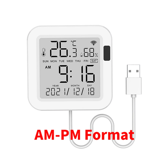 Tuya WiFi Temperature Humidity Smart Sensor With Backlight for Smart Home Var SmartLife Work with Alexa Google Assistant