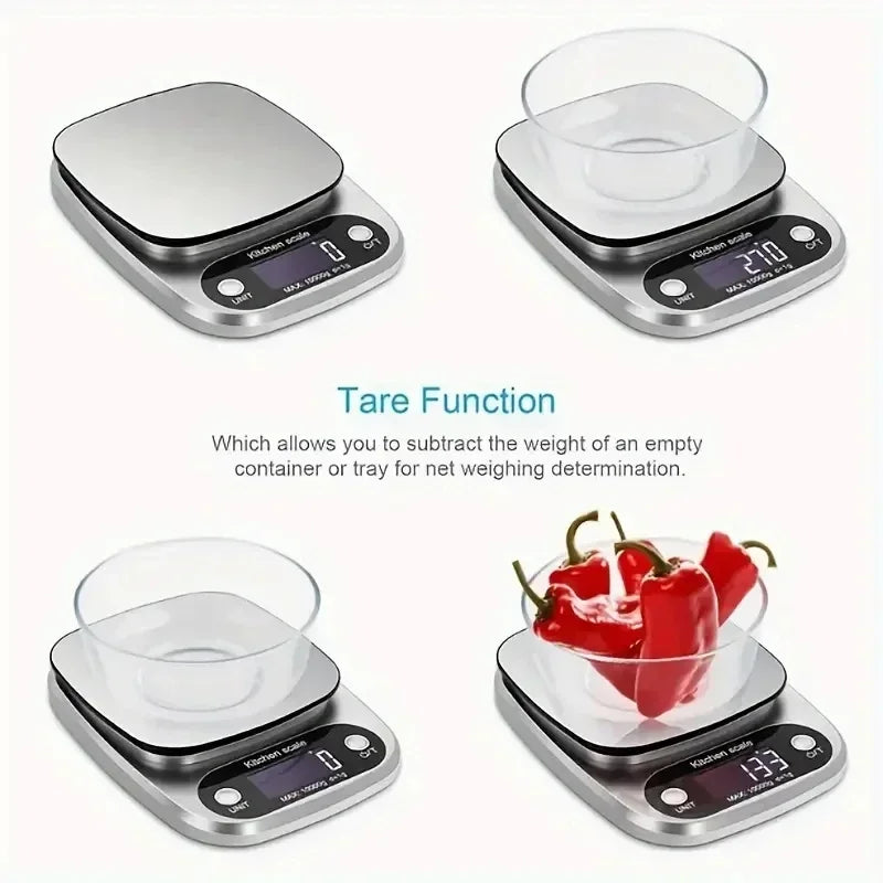 High Precision Kitchen Scale 3/5/10kg Electronic Jewelry Food Baking Scale Multifunction Measuring Tool Gram Scale Lcd Display