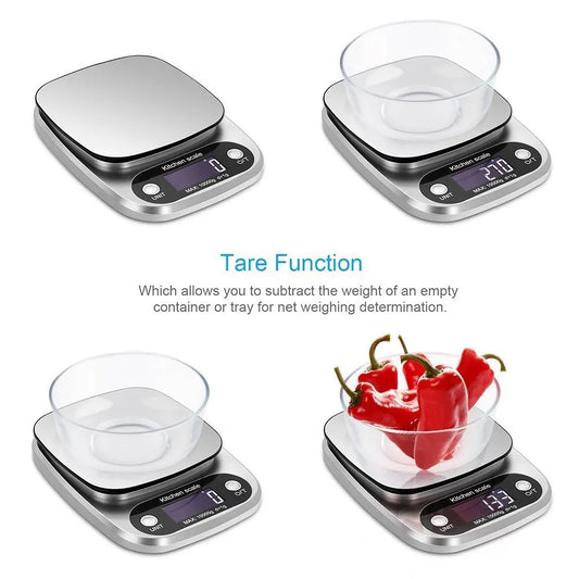 High Precision Kitchen Scale 3/5/10kg Electronic Jewelry Food Baking Scale Multifunction Measuring Tool Gram Scale Lcd Display