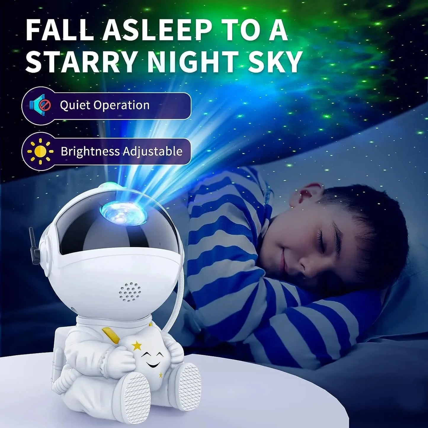Galaxy Star Projector Night Light Astronaut Space Ceiling LED Lamp for Bedroom Home Decor Kids Gift - Starry Nebula Projector