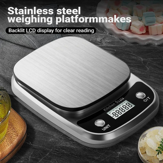 High Precision Kitchen Scale 3/5/10kg Electronic Jewelry Food Baking Scale Multifunction Measuring Tool Gram Scale Lcd Display